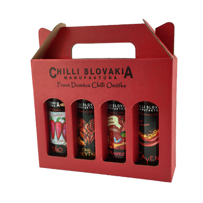 Chilli omáčky Dárkové Balení Červené 4x 100 ml