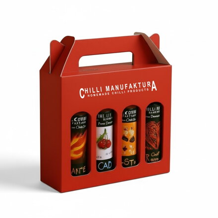 Chilli omáčky Dárkové Balení Červené 4x 100 ml