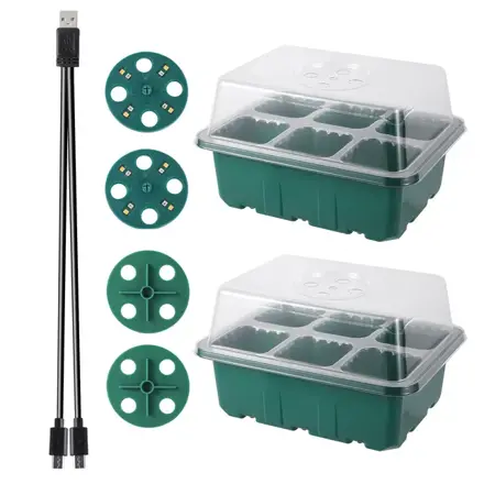 GROW BOX (2x6) s 2x LED osvětlením, 2x 6-místný box + 20 semínek chilli