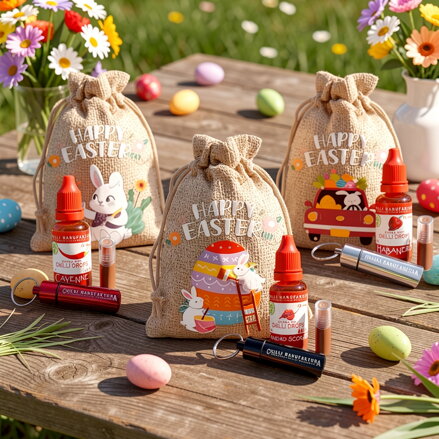 Velikonoční výslužka EXTRA HOT: Chilli Drops Jolokia + Chilli klíčenka s Carolina Reaper náplní