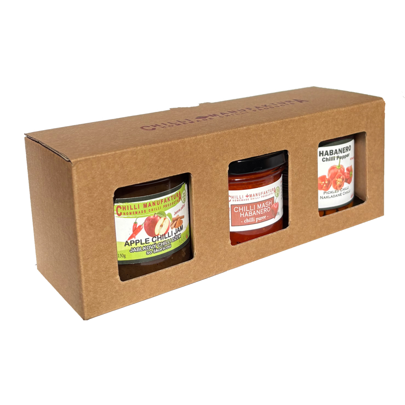 Dárkový box 3-dílný Jam, Mash, Nakládané chilli Dárkový box 3-dílný Jam, Mash, Nakládané chilli