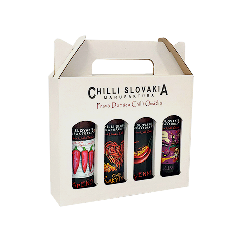 Chilli omáčky Dárkové Balení Bílé 4x 100 ml Chilli omáčky Dárkové Balení Bílé 4x 100 ml