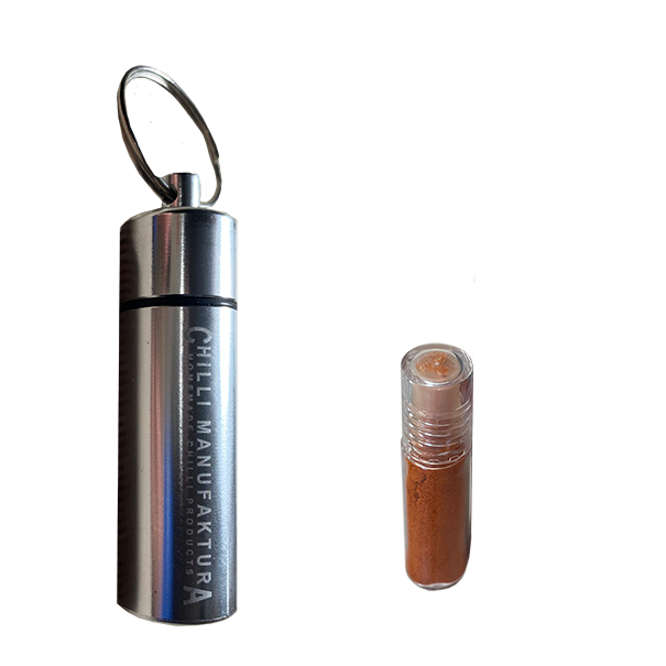 Klíčenka CM stříbrná + Cayenne (MEDIUM HOT) Klíčenka CM stříbrná + Cayenne (MEDIUM HOT)