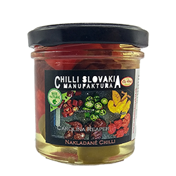 Nakládané chilli Carolina Reaper, Jolokia, Jalapeno 110g