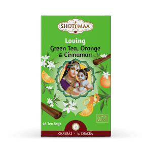 Loving - Zelený čaj, pomeranč a skořice Čaj pro 4. čakru 16x2g